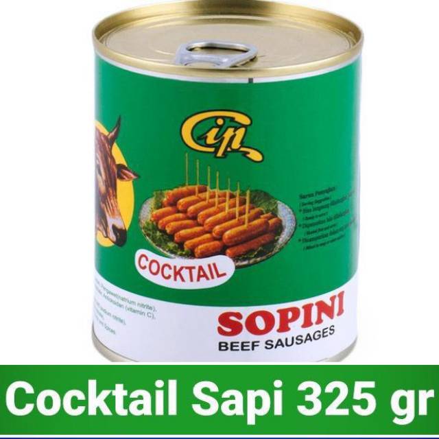 Sopini sosis sapi 325 gR kaleng beef sausages can murah makanan daging
