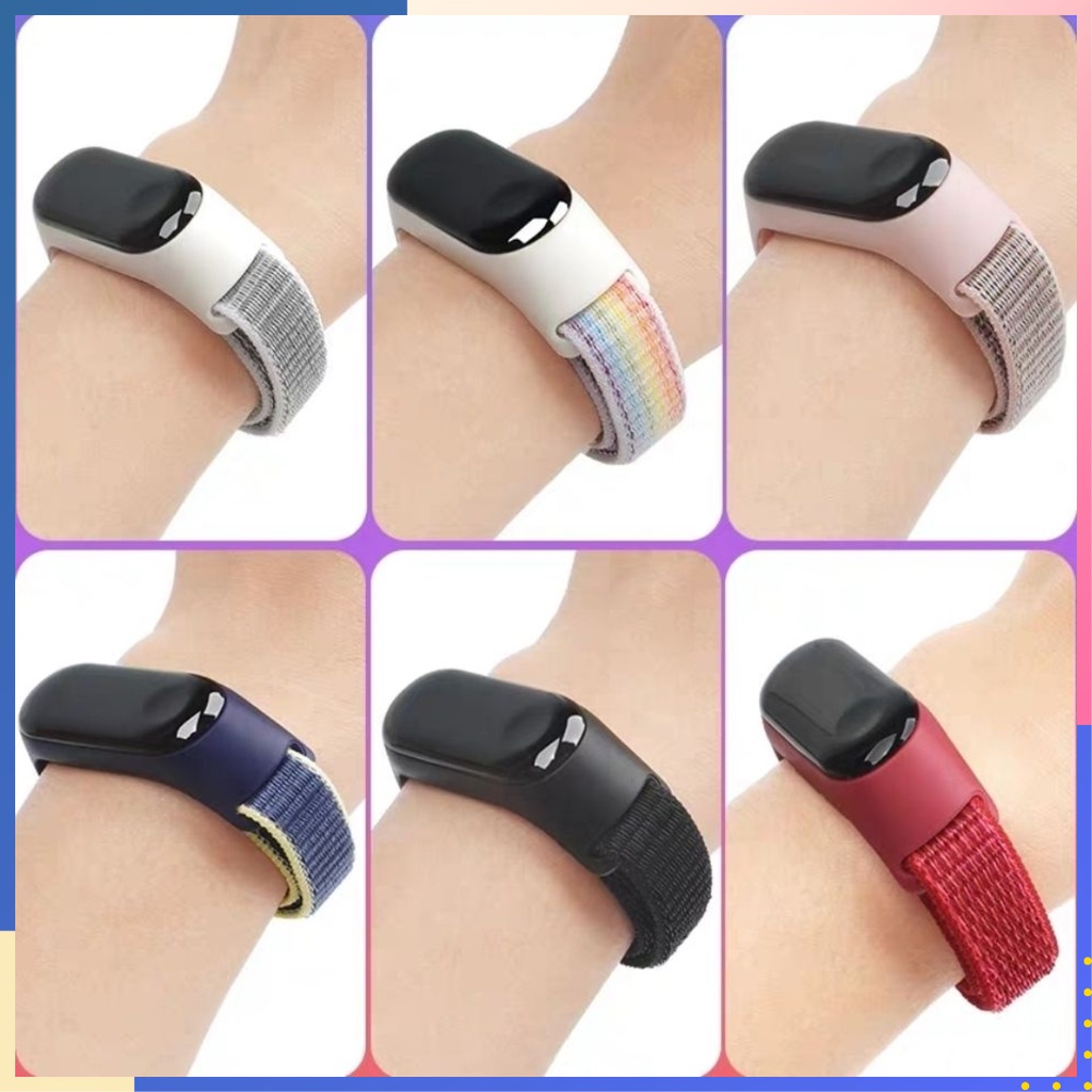 Tali Strap Nilon Breathable untuk Xiaomi Mi Band 3 4 5 6 7