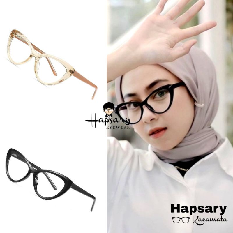 ( TERBARU ) KACAMATA WANITA CAT EYE PAKET LENSA ANTI RADIASI | KACAMATA MINUS | FRAME SUZHI 2020