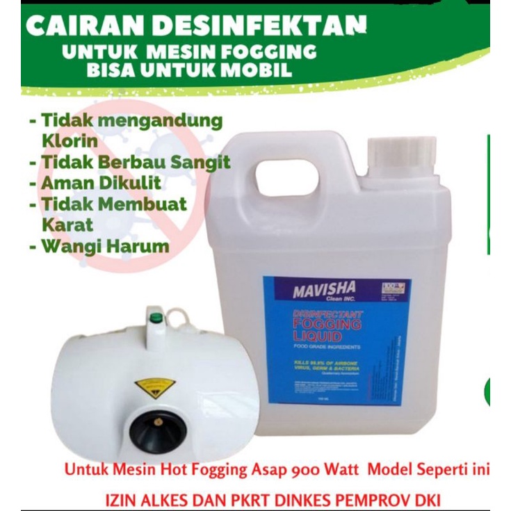 liquid cairan mesin foging desinfektan food grade mavisha 1 liter