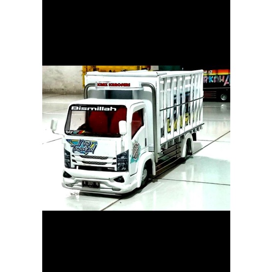 MINIATUR TRUK OLENG KAYU NEW TAWAKAL 5 VARIASI LAMPU DAN TERPAL MURAH