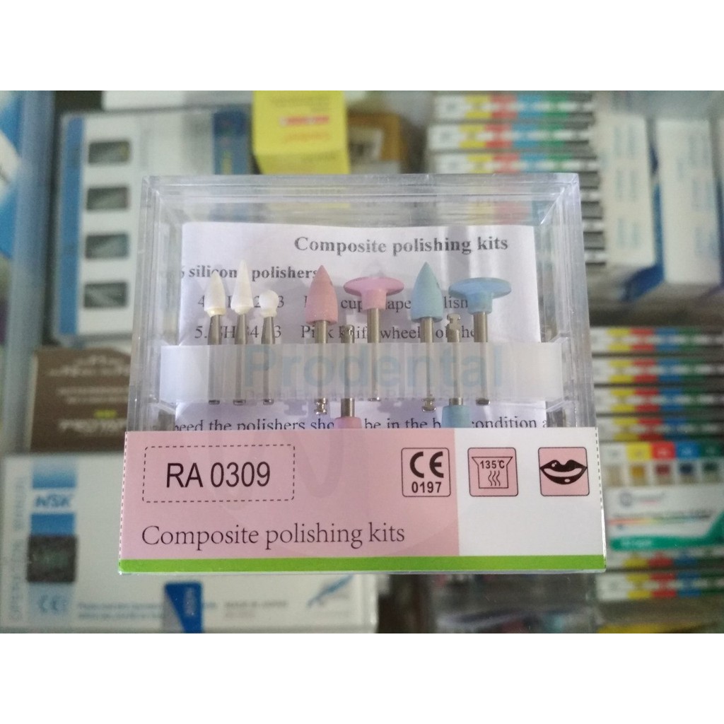Dental bur poles komposit gigi low speed lowspeed RA0309 burs polishing composite kit
