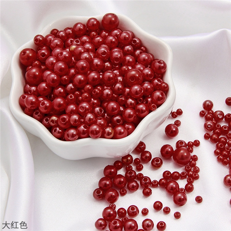 150 pcs 3mm-8mm manik-manik campuran bulat imitasi ABS mutiara diy beads, tidak termasuk kotak