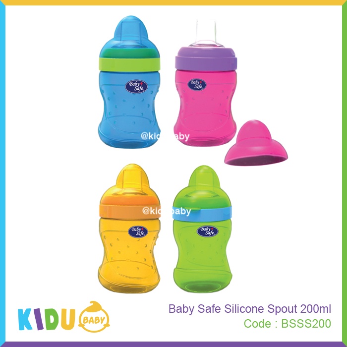 Baby Safe Botol MPASI Anak Silicone Spout 200ml Kidu Baby