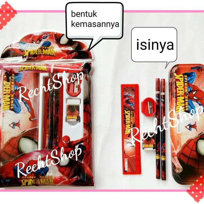

[BISA BAYAR DITEMPAT] study set paket perlengkapan alat tulis karakter spiderman PROMO Kode 589