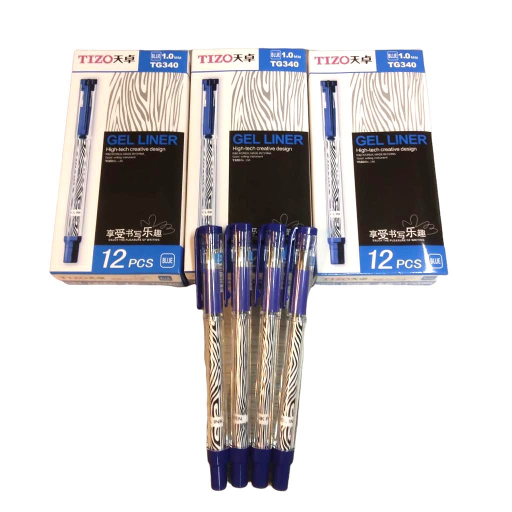 

(isi 12 pcs) Ballpoint/ Pen Gel Tizo BIRU