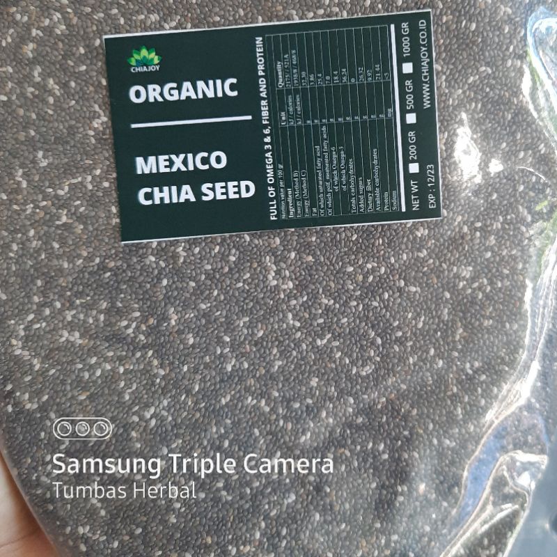

Halal Organic Chia seed Mexico kualitas premium 250 gr