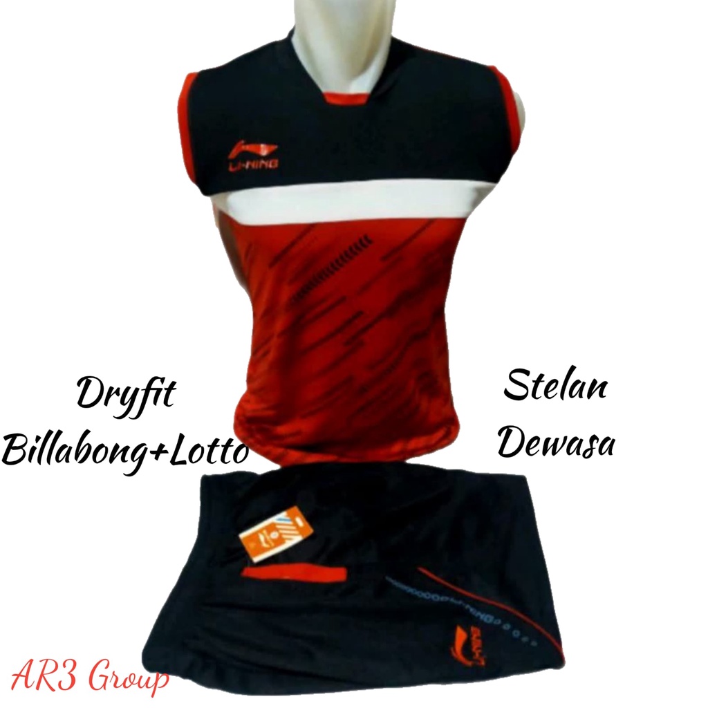 Stelan olahraga pria/wanita baju badminton baju bulutangkis baju volly olahraga motif terbaru