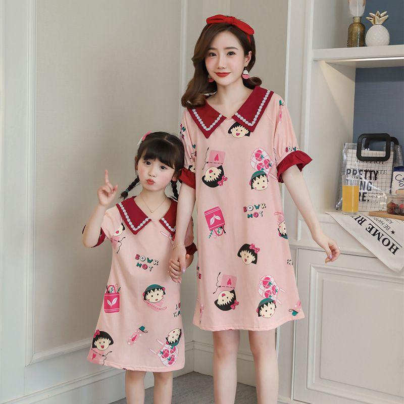 daster couple ibu dan anak / baju tidur import