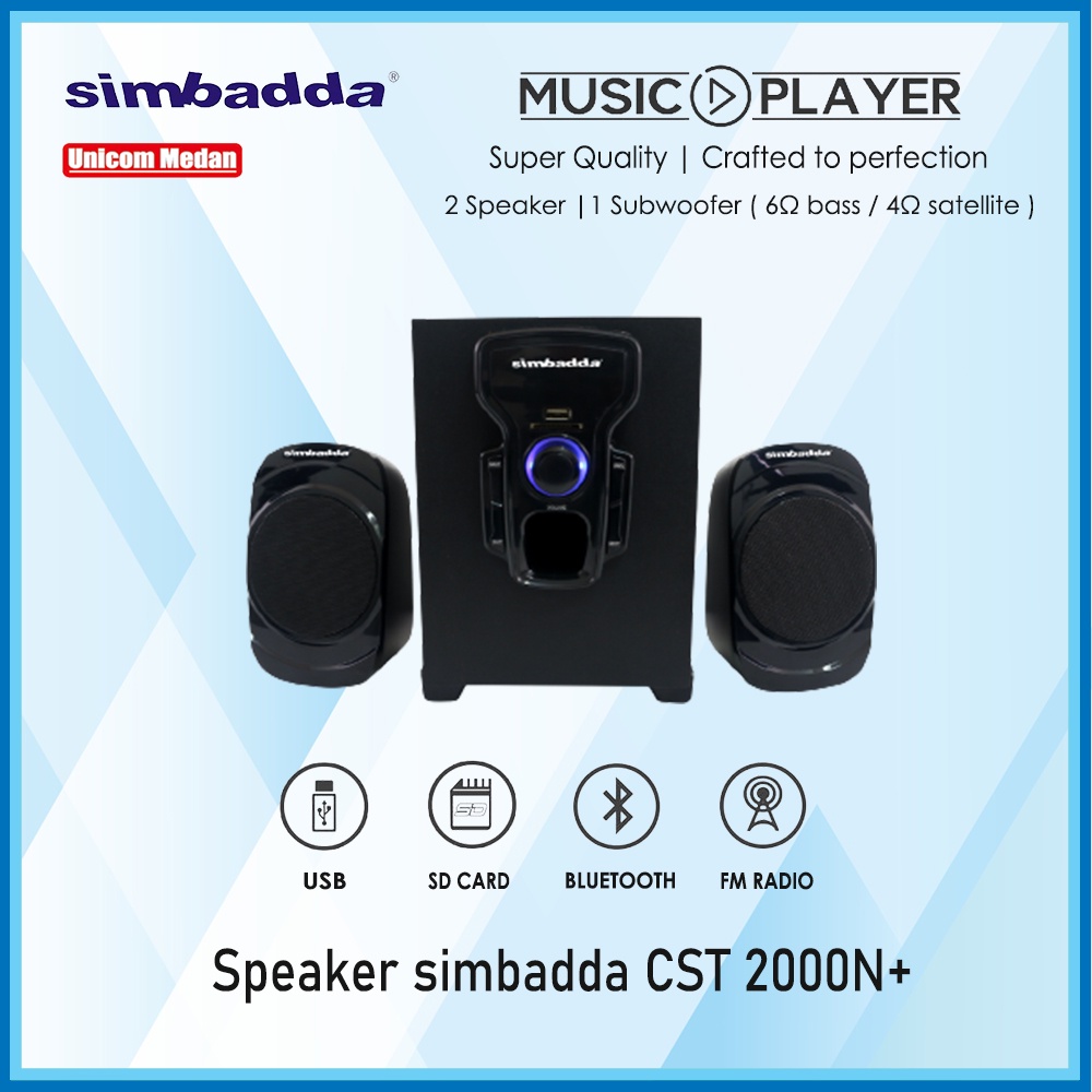 SPEAKER SIMBADDA CST 2000N+ (BLUETOOTH, SD CARD, RADIO, USB)