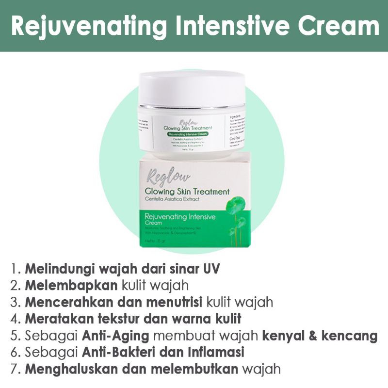 REGLOW SKINCARE SERIES (BELI 1 Paket FREE 3 HADIAH)  GLOW SKIN TREATMENT BY AMURA PAKET WAJAH-Ecer Cream