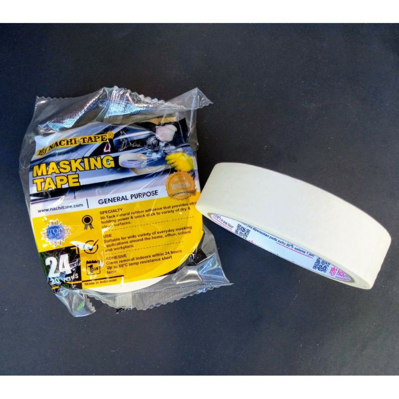 

MASKING TAPE NACHI 1 INCH (24mm) / LAKBAN KERTAS / SOLATIP KERTAS