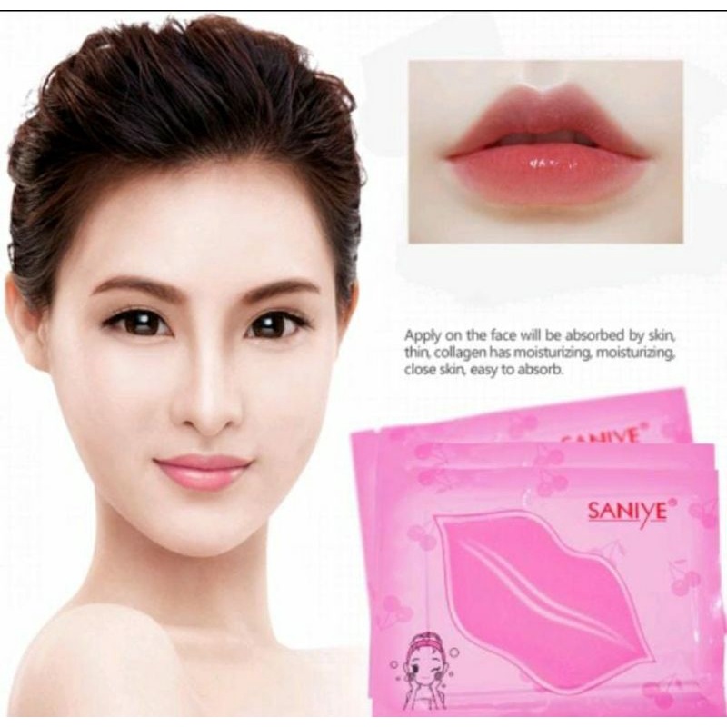 MASKER BIBIR COLLAGEN Pelembab Mulut Kering Pecah Lip Mask Moisturizing Moist Halus Lembut Pink