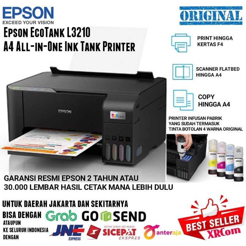 Printer Epson L3210 EcoTank All in One pengganti L3110