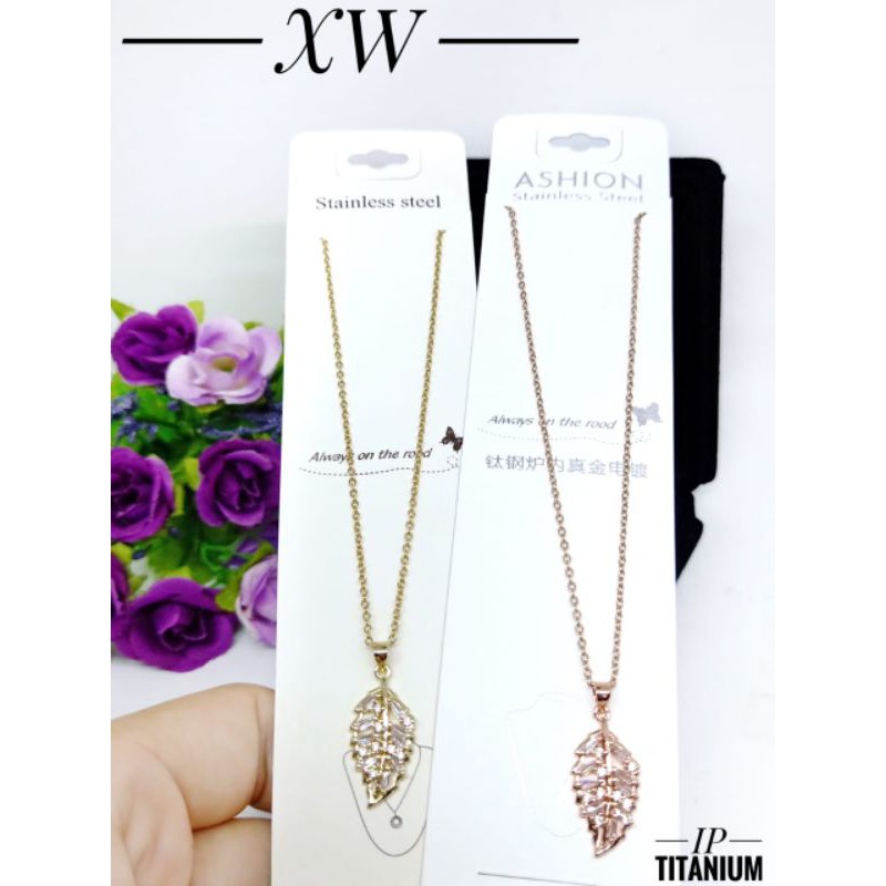 Kalung titanium daun 30092005