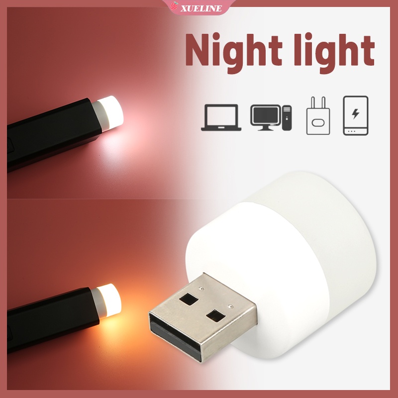 Lampu Malam Led USB Portable Dengan Proteksi Power Charging Untuk Komputer / Handphone