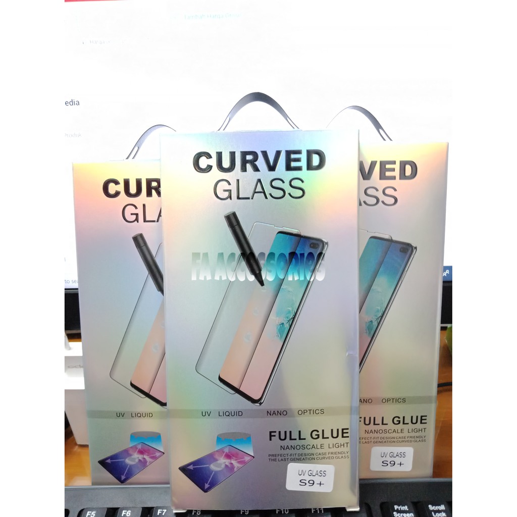 NANO OPTICS CURVED TEMPERED GLASS UV Type Samsung s7 edge S8 S9 S8+ S9+ Note 7/FE Note 8 9 S10E