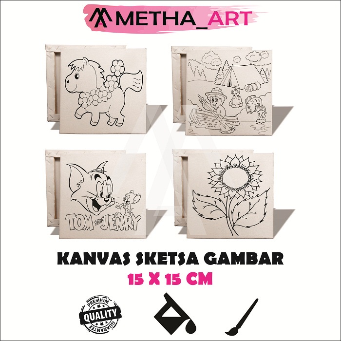 

Kanvas Lukis 15x15 cm Sketsa Gambar - Kanvas Lukis Mewarnai