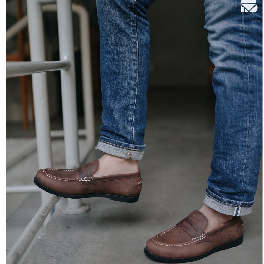 Gustavo Brown | Sepatu Kulit Asli Vintage Klasik Pria Cowok Men Loafers Footwear | FORIND x Zapato