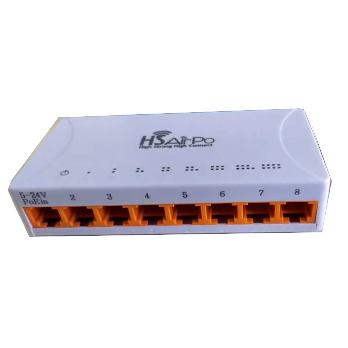 Desktop Switch HSAirpo SG108P 10/100/1000Mbps 8 PORT - PoE Support