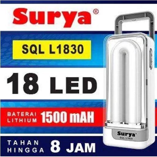 Lampu Emergency Surya SQL L-1830 Emergency Lamp Lampu Darurat LED