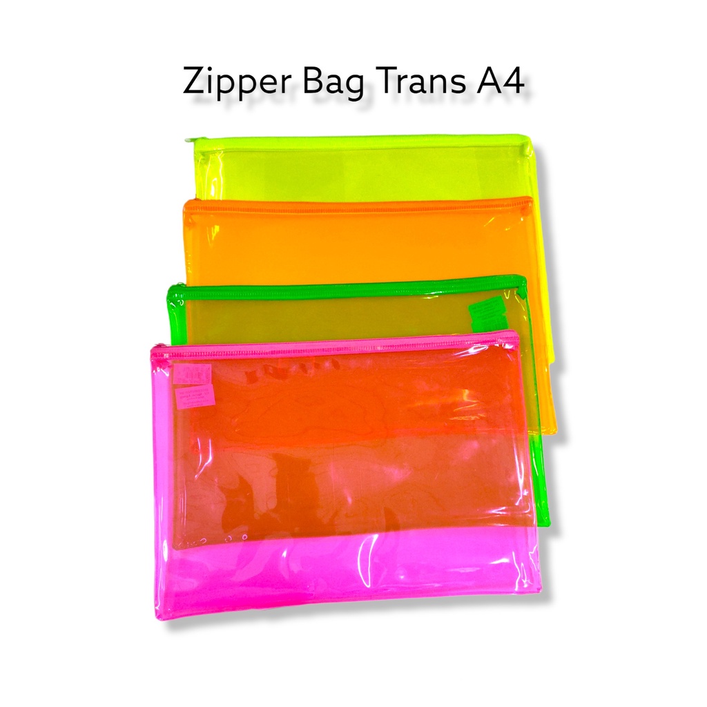 

Zipper Bag Neon Color Transparant Ukuran A4 Tas Dokumen Trans – Satuan SHSNP