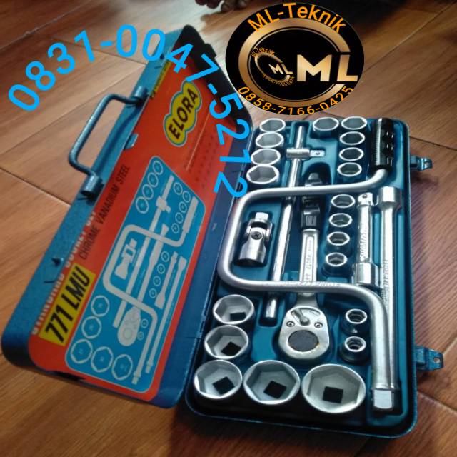 ELORA Kunci Sock Set 1/2 inch  - Socket Wrench Set 26 Pcs Made in Germany