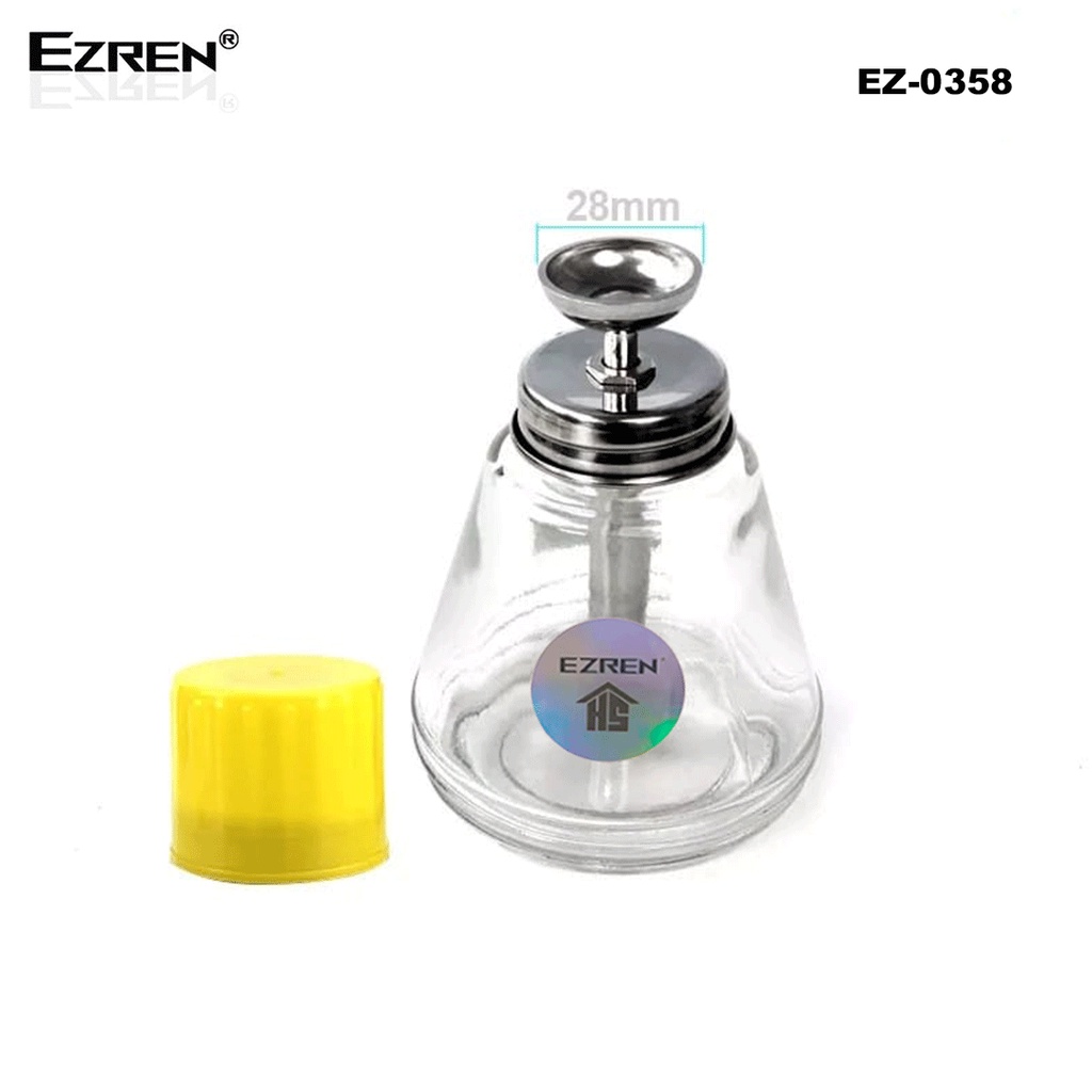 Ezren EZ-0358 Botol Alkohol Kaca Stainless Jenis Penekan pipa