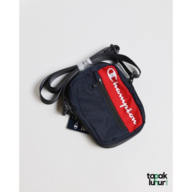 TAS SELEMPANG SLING BAG CHAMPION NAVY RED 14x3x18cm ORIGINAL RESMI PT MAP
