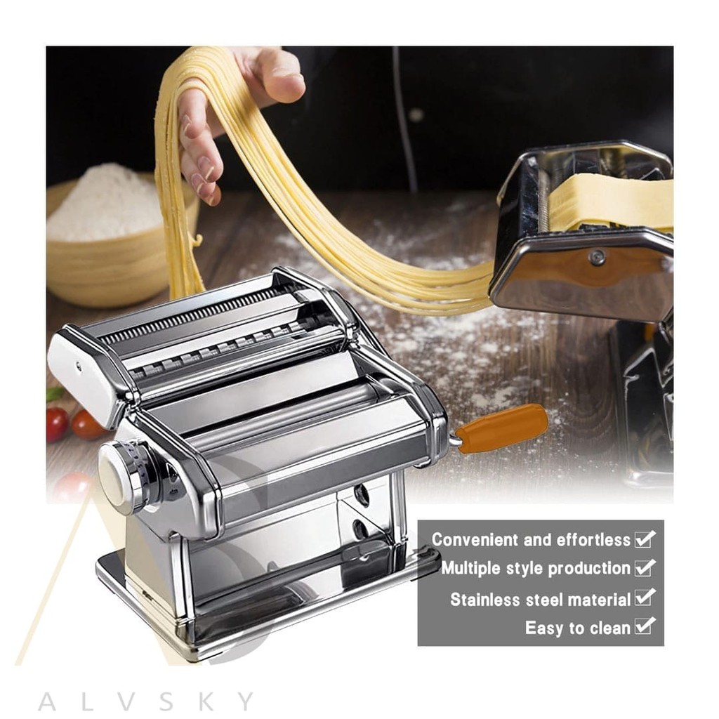 PENGGILING MIE /ALAT GILINGAN TEPUNG MIE MANUAL PASTA MAKER SERBAGUNA STAINLESS STEEL
