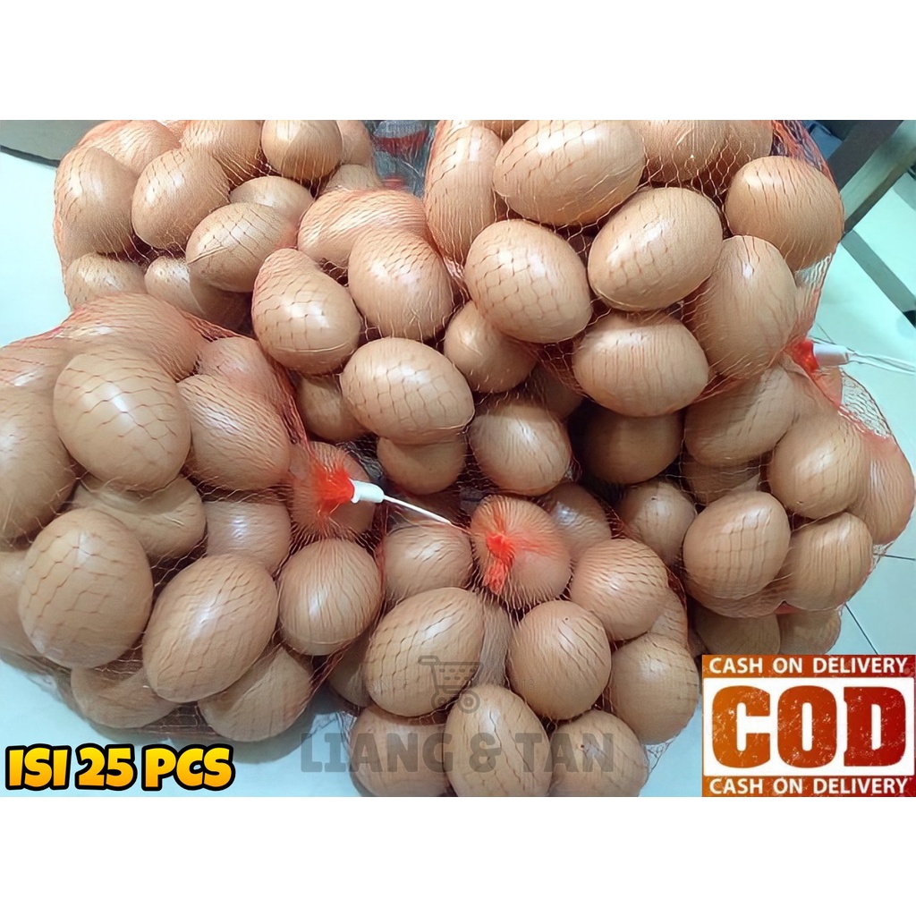 ( BISA COD ) PROMO 1 PACK ISI 25 PCS MAINAN ANAK TELUR AYAM TELUR TELURAN PLASTIK / MAINAN MASAK MAS