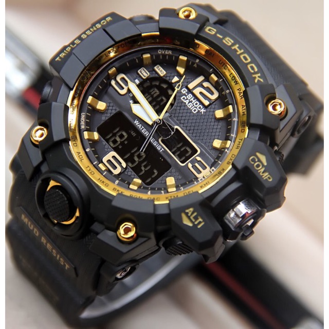 jam g shock hitam gold