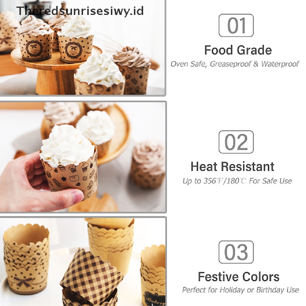 # Alat Rumah Tangga # 50pcs Kertas Cetakan Cupcake / Muffin