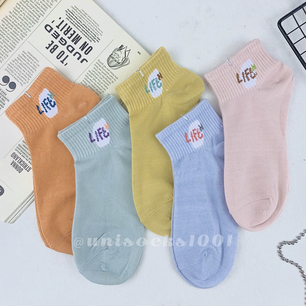 Import Kaos kaki pendek cewe wanita motif lucu 3D karakter pendek woman socks ankle sock tebal bermotif kualitas premium-LIFE E