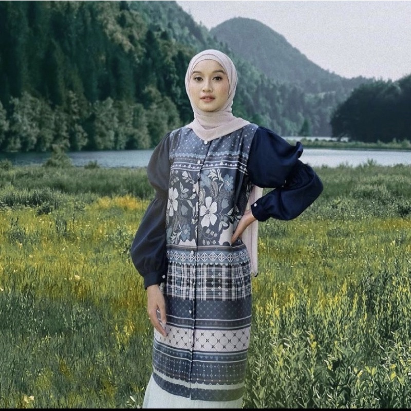 Binar Blouse Vanilla Hijab Size M