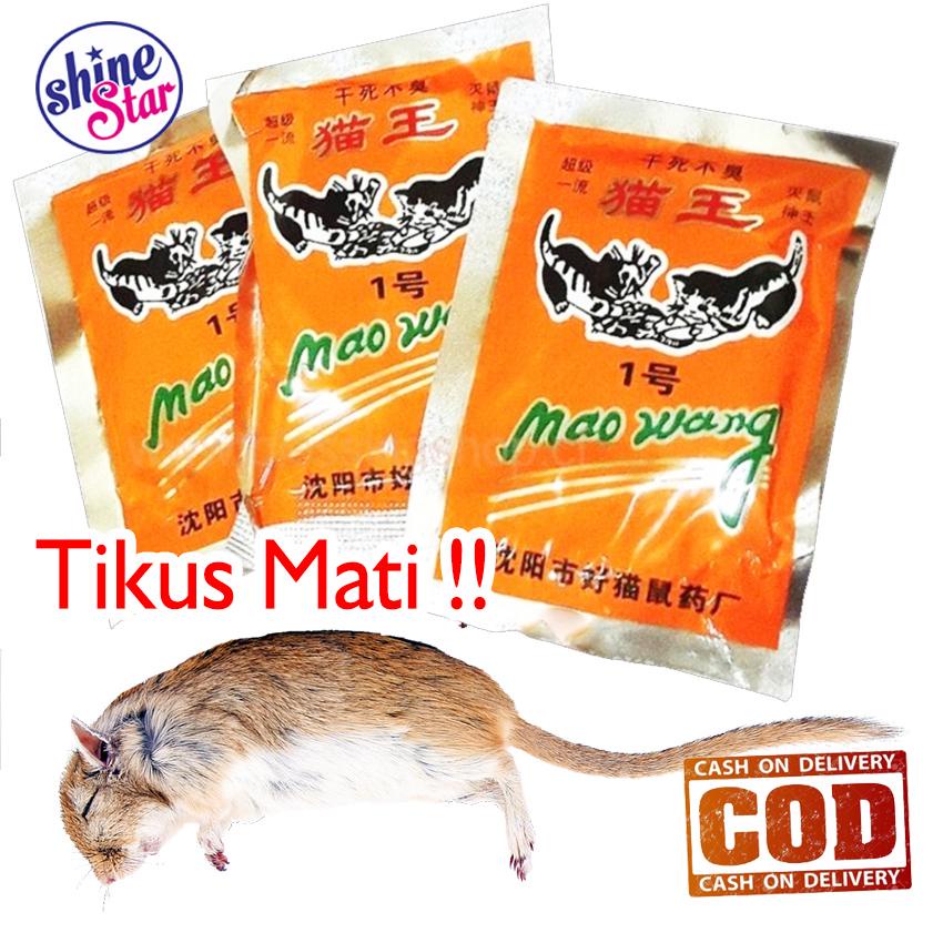 Racun Tikus Mao Wang / Maowang Dari Cina - Racun Pembasmi Hama Tikus Mati Kering Tidak Bau / Warna Random