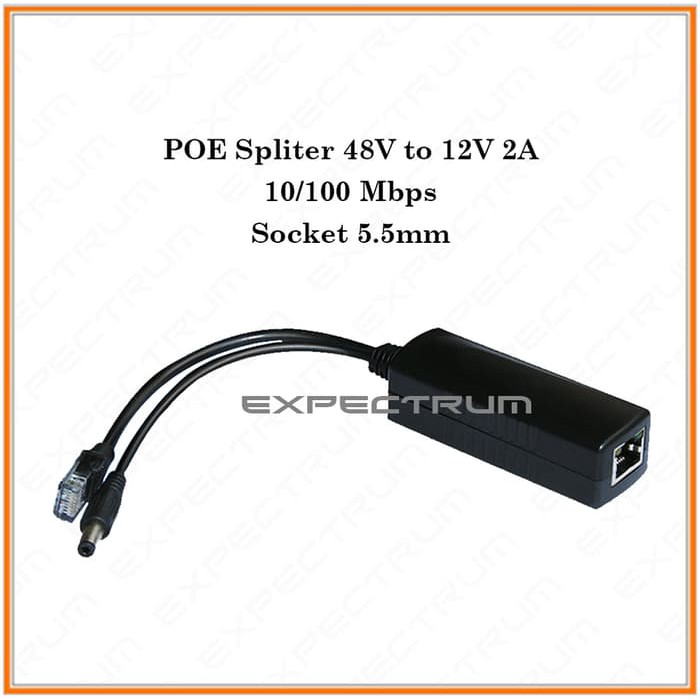 SMART POE SWICTH 8 + 2 Port 10/100M. 52V + POE Splitter 48V-12V, 8 Pcs