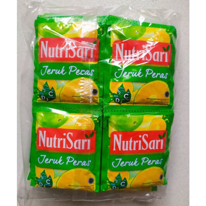 Jual Nutrisari Jeruk Peras 1 Renceng 10 Sachet Indonesiashopee Indonesia 