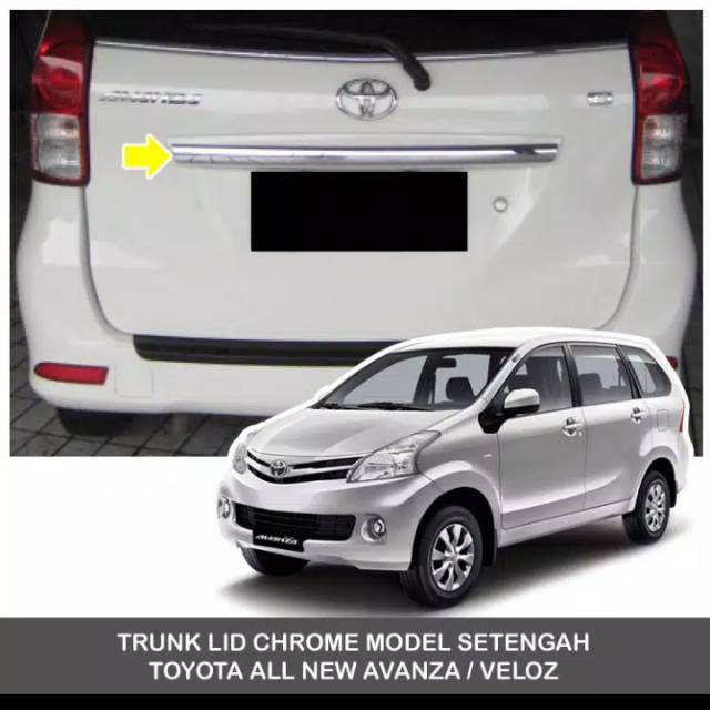 Garnish List TrunkLid Bagasi All New Avanza Veloz Xenia 2012-2014