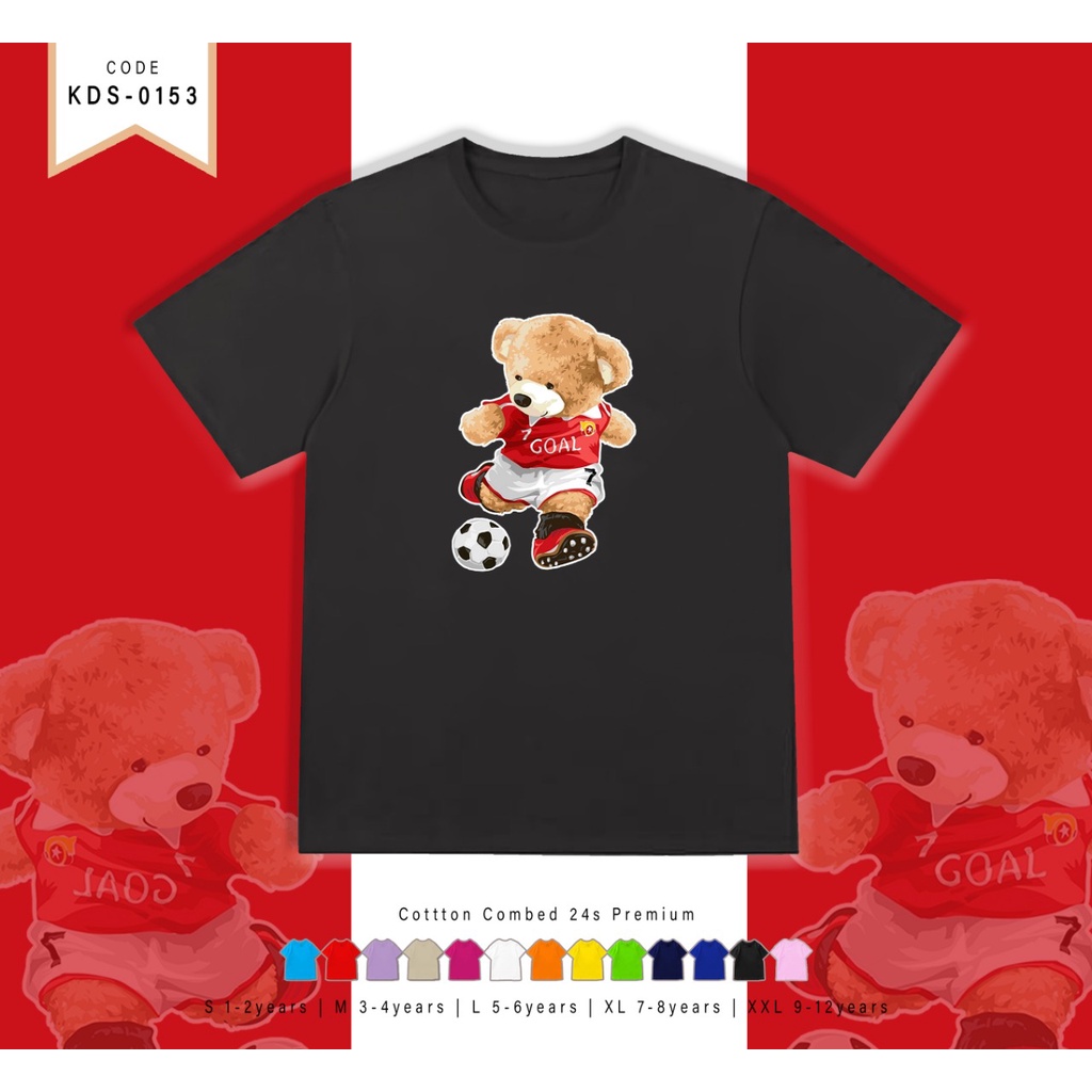 T-SHIRT / KAOS ANAK-ANAK TERMURAH BERGAMBAR BEAR BALL - TERIMA CUSTOM KAOS KELUARGA