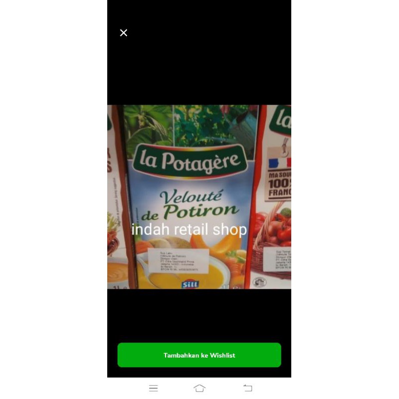 

La potagere pumpkind soup 1lt