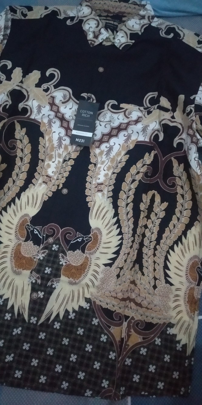 M231 Kemeja Pria Batik Panjang Hitam 1698