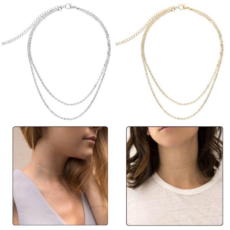 Senada Victory Kalung Rantai Layers Fashionable Kalung Cantik Aksesoris Wanita SKM012
