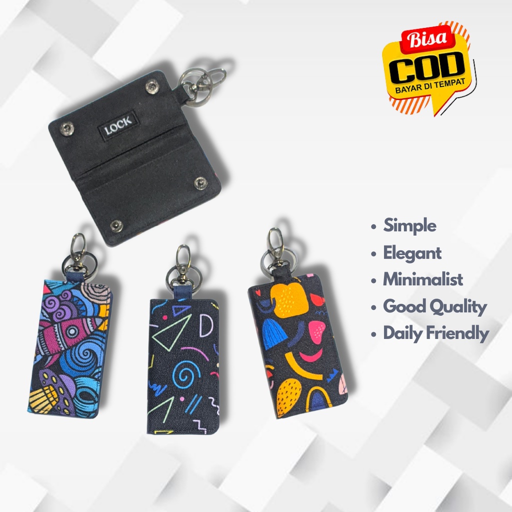 Dompet STNK Mobil Motor Gantungan Kunci Motif Keychain Premium LSGK02