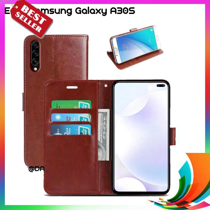 【TERBARU】 FLIP Case Flip Wallet Leather Case Samsung Galaxy A30S