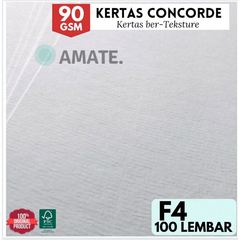 

Kertas Concorde Putih 90g F4 isi 100 Lembar - Kertas Teksture -