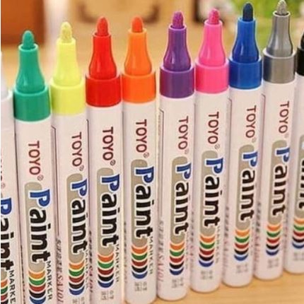 

Spidol Ban Mobil Motor Toyo / Vauto Paint Marker Pen Original Oil Based Permanen Marker