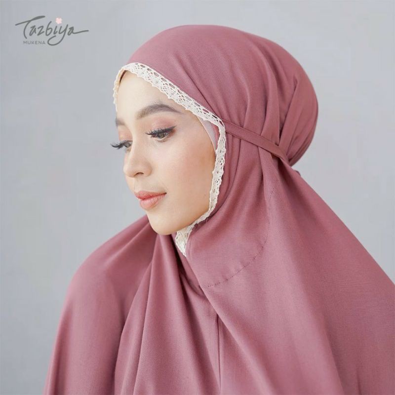 Mukena Tazbiya Jumbo Dewasa Plain Series Mocca/Army/Pink/Dark Grey/Dusty Pink