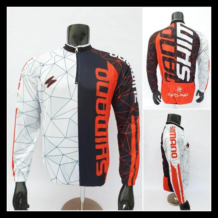 Kaos Jersey Sepeda Gowes Shimano Blue