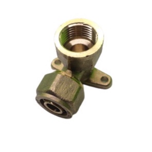 SOKET KUNINGAN L DRAT DALAM (WALL FLANGE) / Knie Drat Dalam / KDD Wall Flange Pipa Air Panas Model R